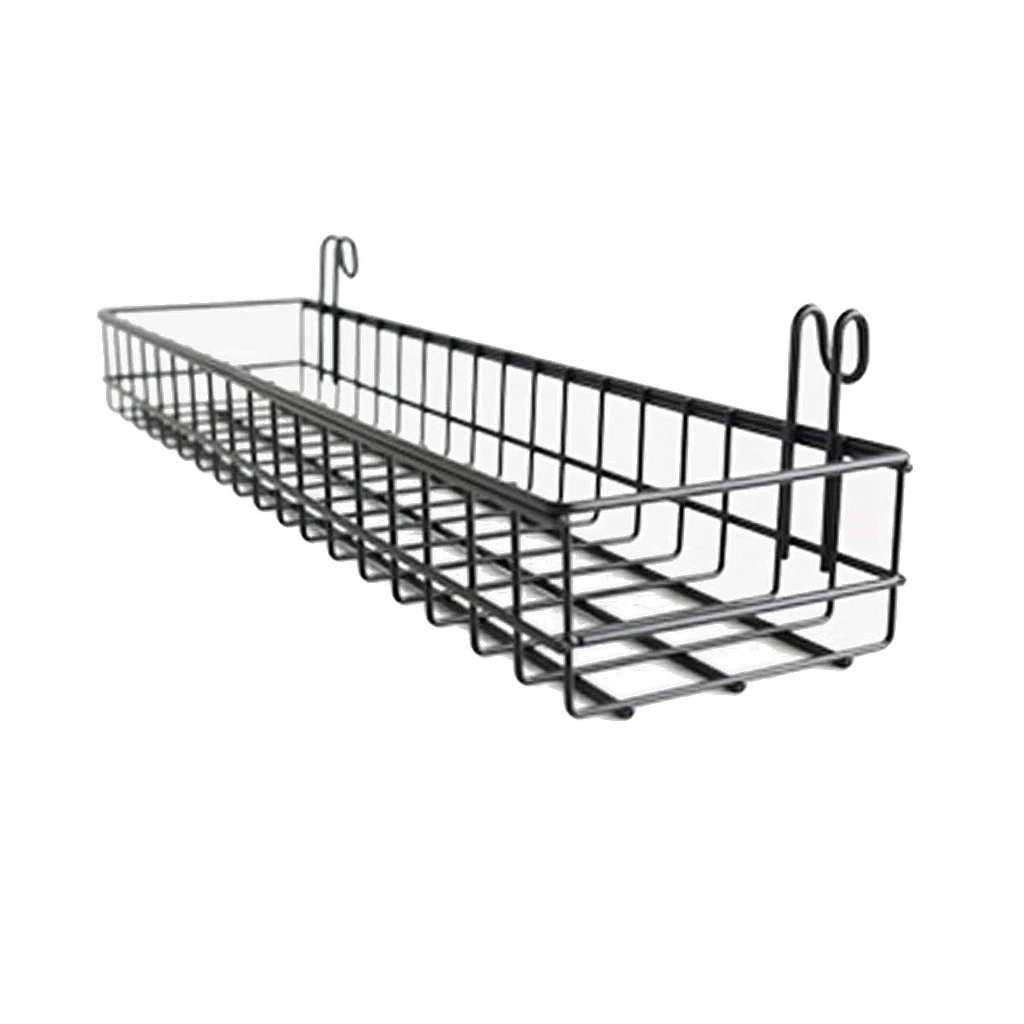 Cesta de almacenamiento colgante de pared de Metal, estante, soporte, organizador, adornos para el hogar, decoración, 40x10x5cm