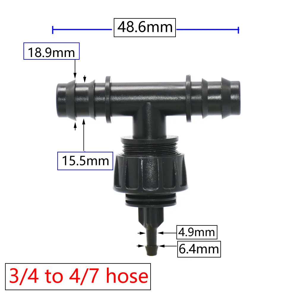 Conectores de lengüeta de manguera, adaptador de acoplamiento de tubería Pe para diámetro exterior 1/2, 16, 20 y 25mm, 3/4, 1/4, 1 \