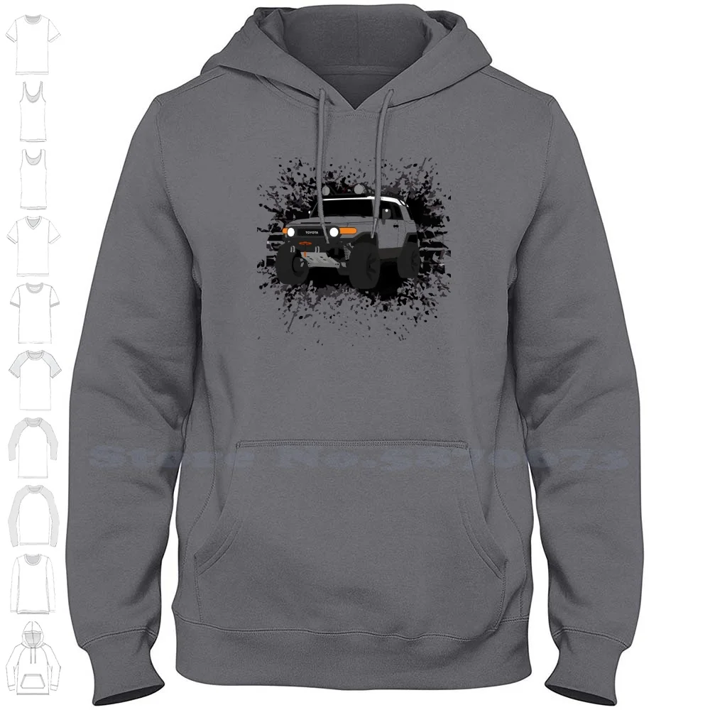 Cruiser 100% Cotton Hoodie T-Shirt Moaoun Suv Landcruiser 4X4 4Wd Ifj Dubai Seattle Fashion