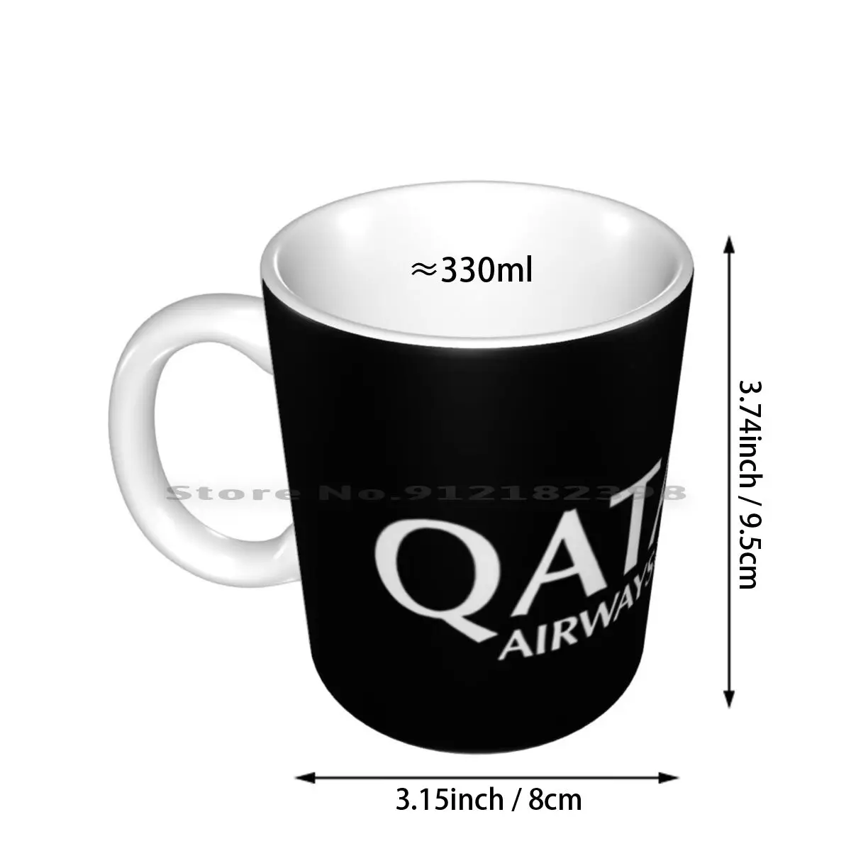 Best Selling-Qatar Airways Logo Ceramic Mugs Coffee Cups Milk Tea Mug Qatar Airways Qatar Airways Qatar Airways Stuff Qatar