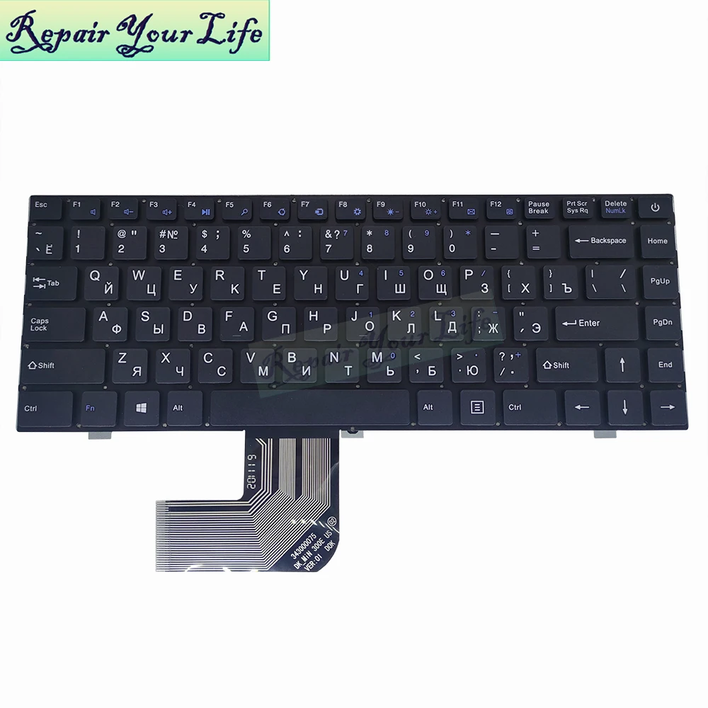 

US English Russian keyboard for Teclast F7 14.1 DK-Mini 300E PRIDE-K2381 K2790 343000075 RU Replacement Laptop Keyboards