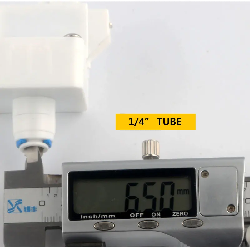 RO 정수기 부품 저압 밸브 스위치 1/4 "OD 호스 빠른 연결 역삼투 시스템 필터 액세서리