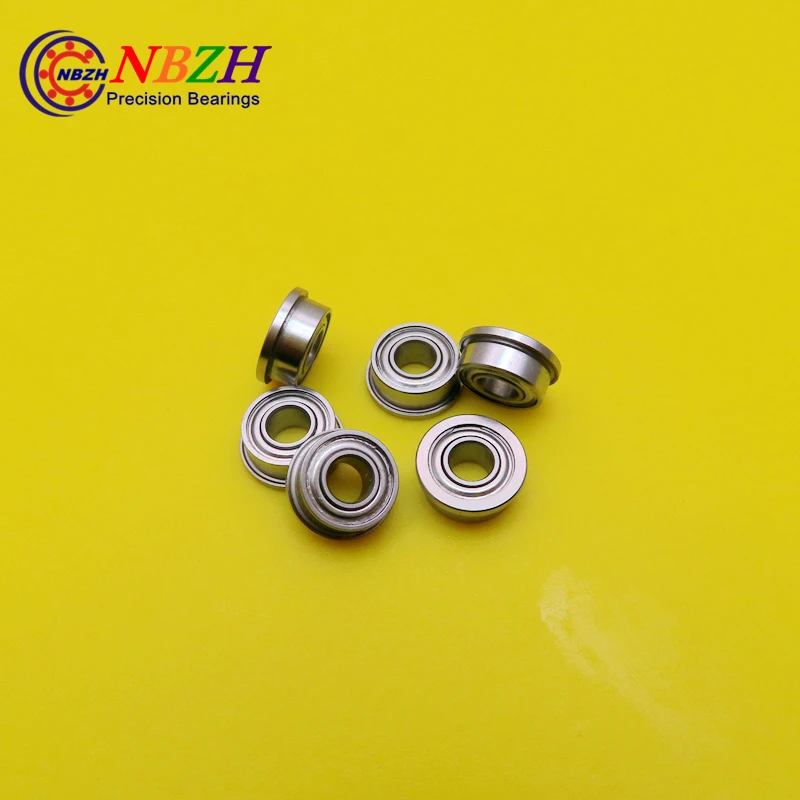 NBZH Bearing10pcs Stainless Steel Flange Bushing ABEC-5 Fishing Gear Ball Bearing SF684zz SF684-zz SF684 SSF684ZZ  4*9*10*4*1 Mm