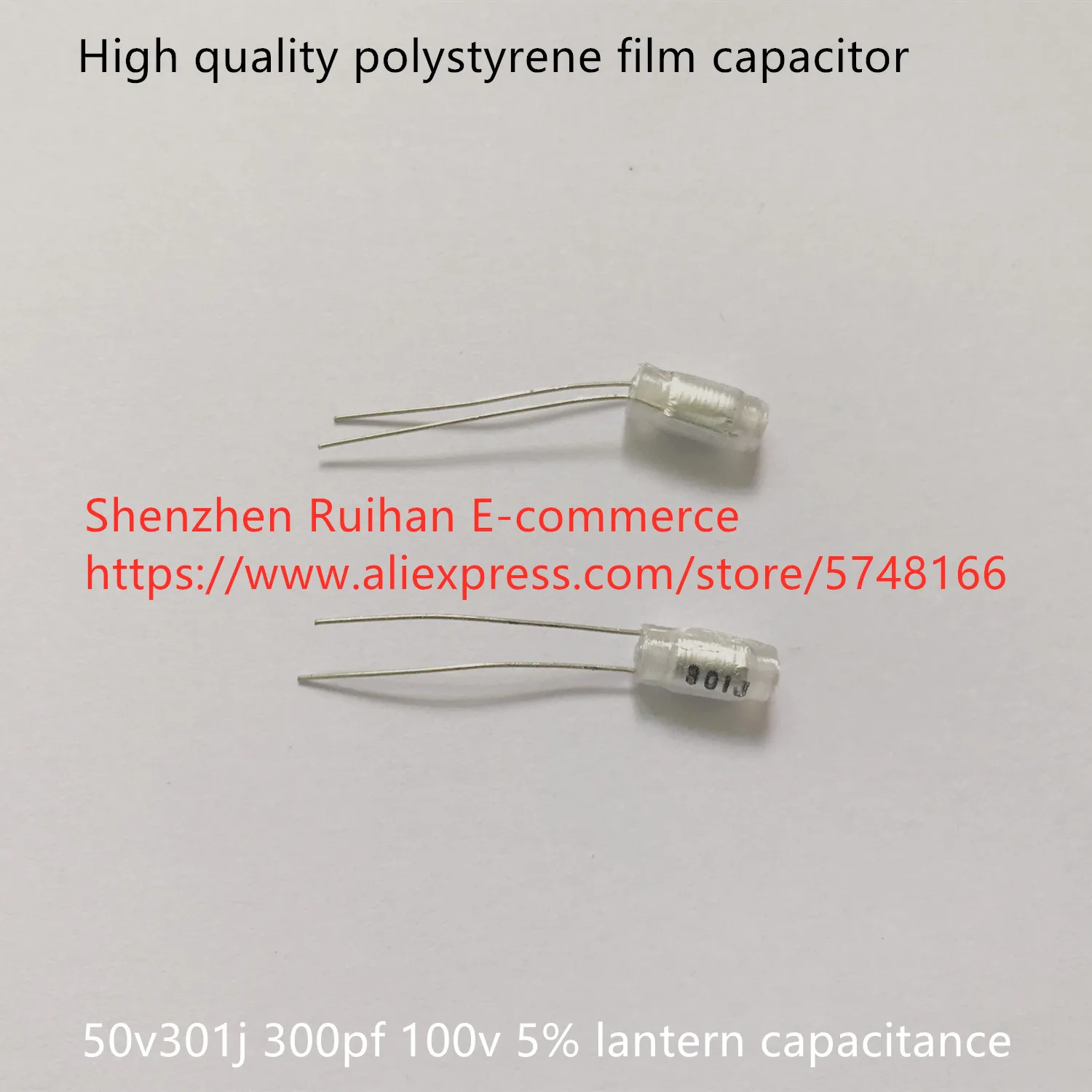 Original new 100% high quality polystyrene film capacitor 50v301j 300pf 100v 5% lantern capacitance (Inductor)