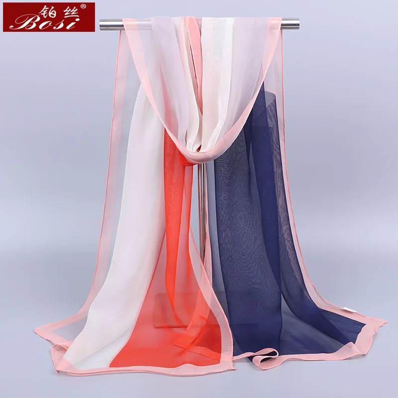 2020 new Silk satin scarf summer lattice scarves fashion women Chiffon scarfs Beach shawl flower hijab luxury ladies 160*50cm