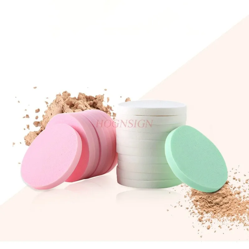 20 piezas de esponja Puff polvo húmedo y seco base de pastel Bb crema maquillaje moño de algodón herramientas de maquillaje redondas venta
