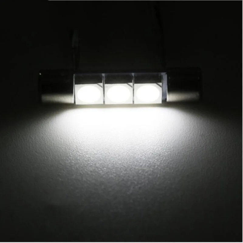 White 28mm 5050 3SMD LED Vanity Mirror Fuse Sun Visor Light Bulbs T6 6641