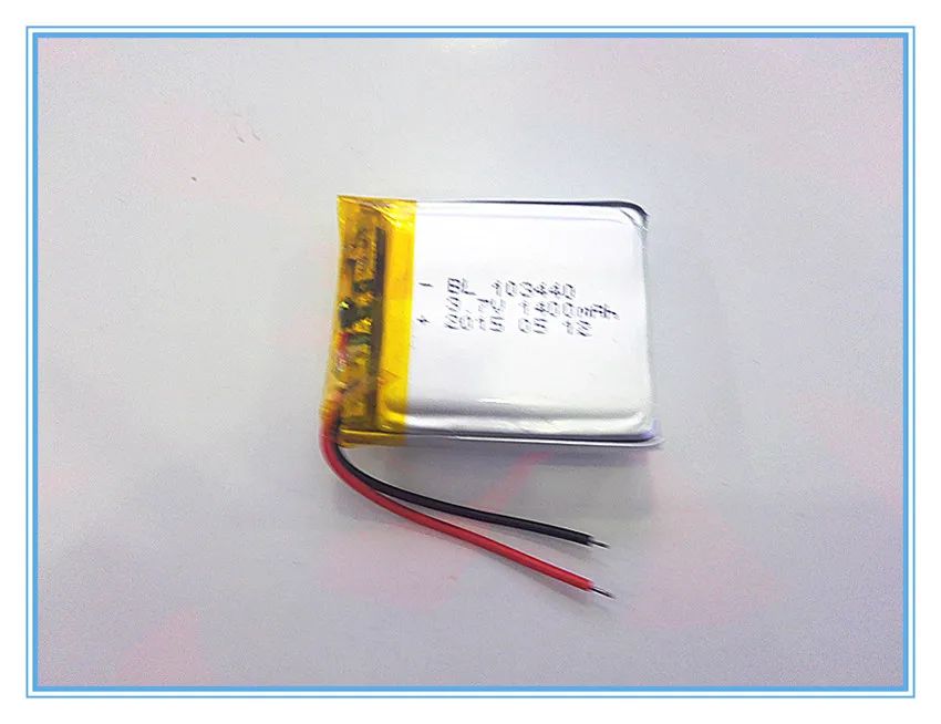 Free shipping 3.7 V 103440 lithium-ion polymer battery 1400 mah vehicle traveling data recorder LED speakers toys