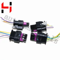 4pieces 3PIN PDC Parking Sensor Plug Connector Wire For V A G For V W For Au di Se at Sko da For Mer cedes 4F0973703 1-1718644-1