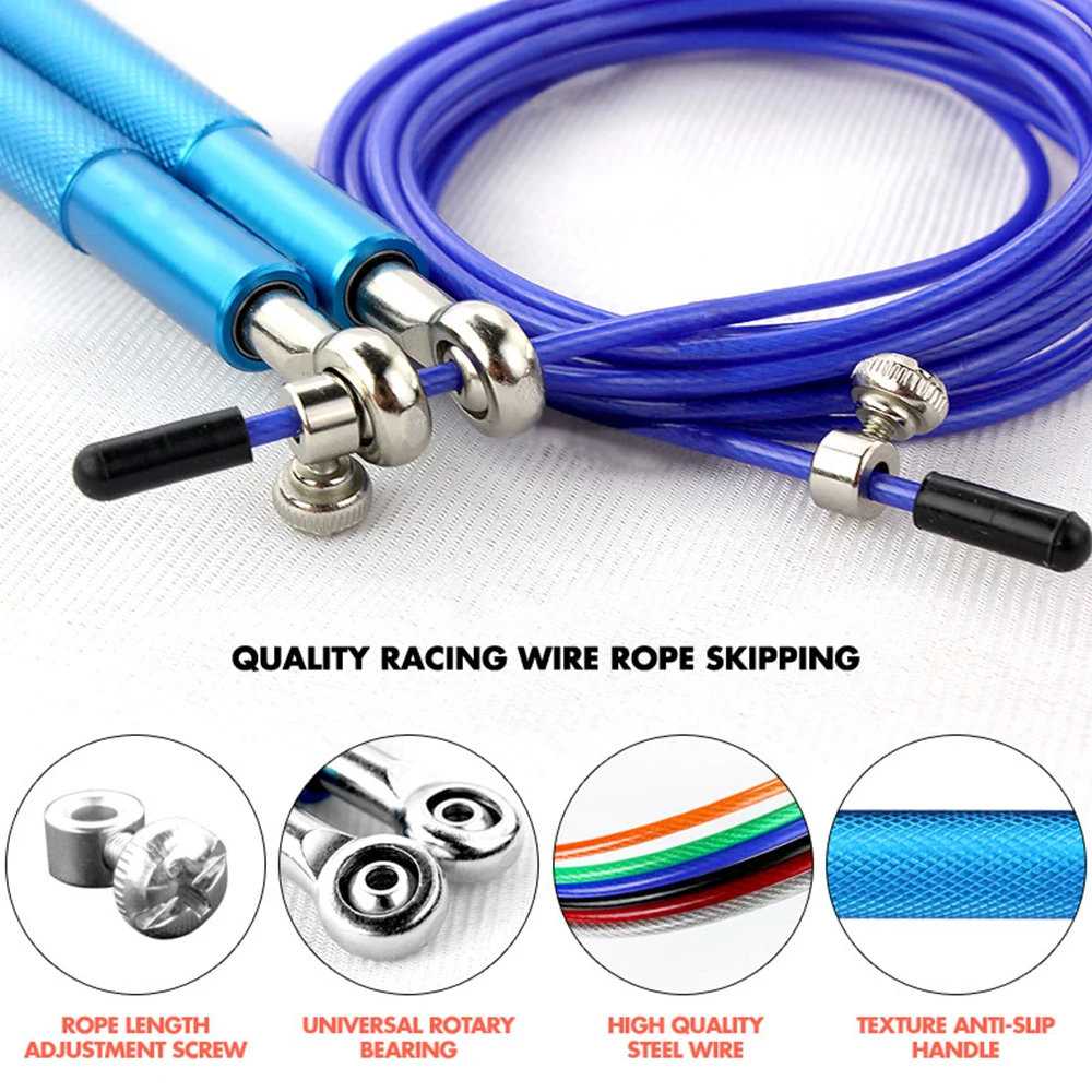 Speed Skipping Rope for Fitness Jumping Rope Boxing Conditioning  Fat LossDouble Unders Exercises Wire Jump Rope