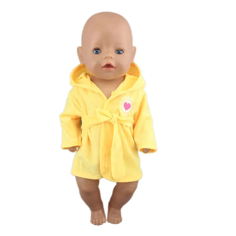 2023 Colorful Bathrobe Suit Doll Clothes Born Baby Fit 17 inch 43cm Doll Accessories For Baby Gift