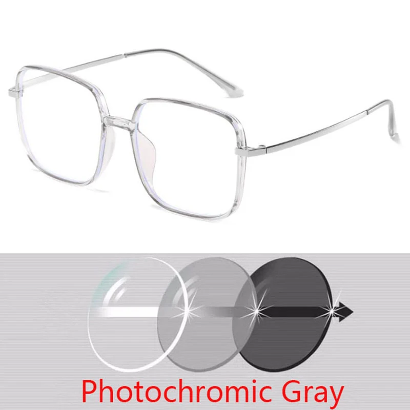 0 -1.0 -1.5 -2.0 -2.5 -3.0 -4.0 -5.0 -6.0 -7 Radiation Protection Square Eyewear Women Metal Legs Spectacles Men Optical Glasses