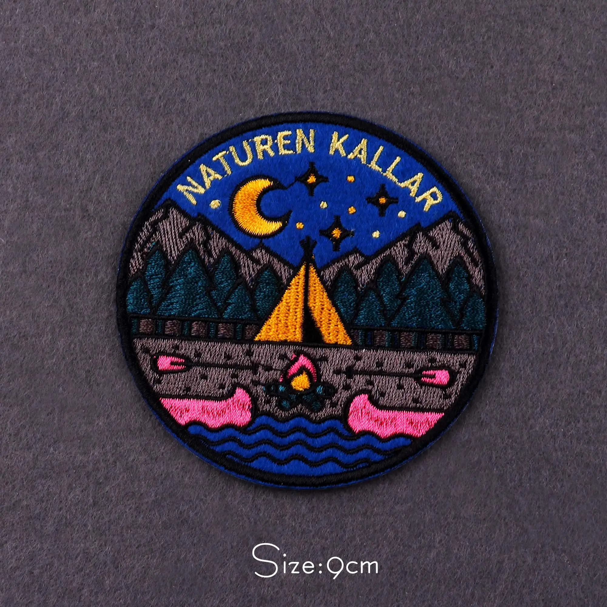 Mountain Patch Nature Adventure Embroidery Patches For Clothing Iron On Patches On Clothes Wilderness Stripe Patch Camping Badge