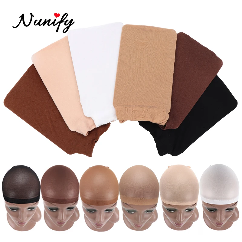 Nunify Bonnet Wig Hair Wig Cap Blonde Stocking Liner Snood Mesh Stretch Nude Beige Use And Easily Anne Glueless Dome Hair Cap