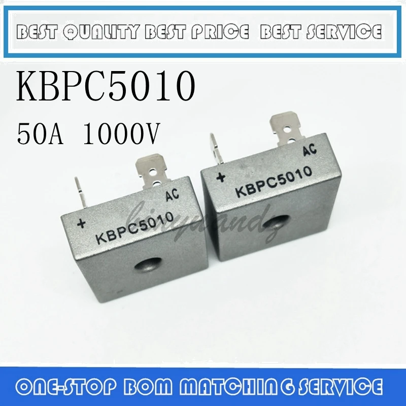 Bộ 5-20 Chiếc KBPC5010 5010 50A 1000V Giai Đoạn Diode Cầu Chỉnh Lưu Mới Và Ban Đầu