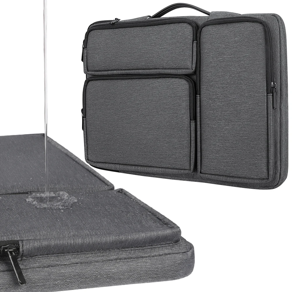 Imagem -05 - Portátil Bolsa para Portátil 13 13.3 14 15.4 15.6 Polegada Viagem Case de Transporte à Prova Impermeável Água Notebook Bolsa para Macbook ar Pro Bolsa Ombro