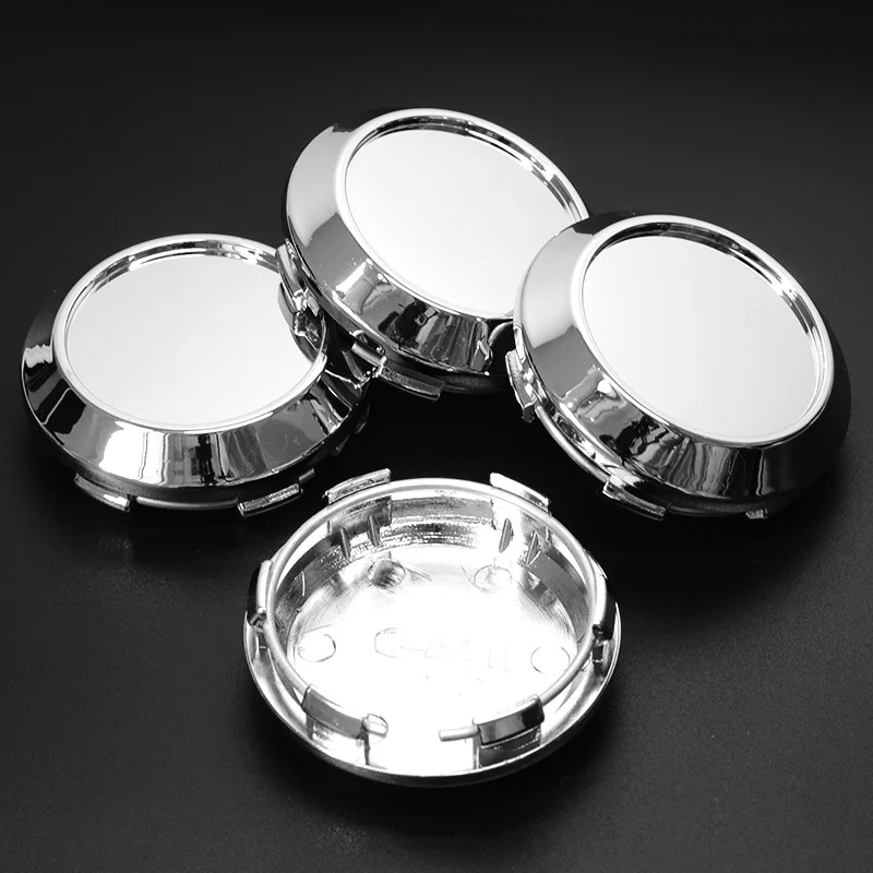 4pcs TOP Universal 60mm Chrome Plastic Blank Car Wheel Center Caps for Rims No Logo Emblem Sticker Hub Cap Covers