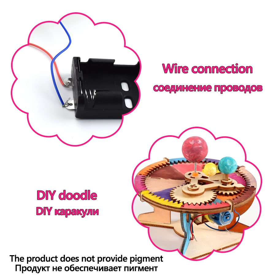 Universe Planeet Motion Diy Kits Speelgoed Voor Kinderen Elektrische Assemblage Model Kit Simulatie Instrument Experiment Onderwijs Geschenken