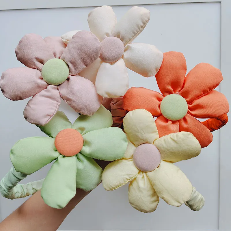 New arrival Girl northern europe style cartoon flower headband kids hair hoop Baby hair accessories