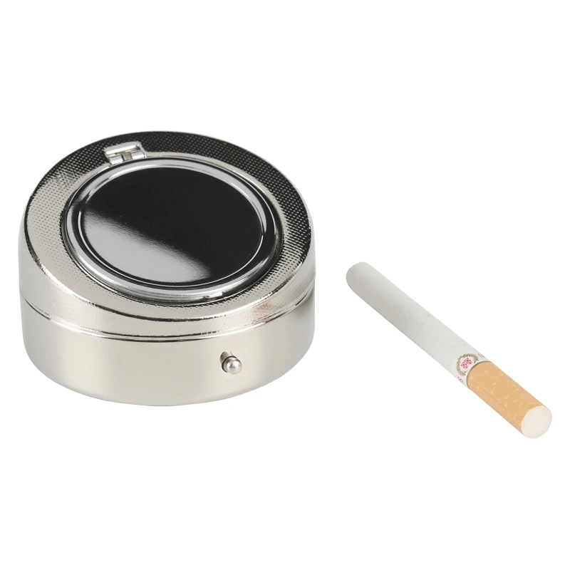 Pocket Ashtray With Cover Personality Fashion Portable Car Ashtray Smokeless Ash Tray Cup Metal Ashtray Mini Portable Ashtray