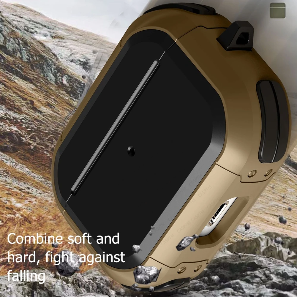 Voor Airpods Pro 2 Case Shockproof Accessoires Met Sleutelhanger Armor Oortelefoon Gevallen Draadloze Hoofdtelefoon Cover Voor Air Pod Pro 2 3 1