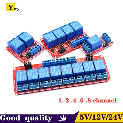 5v 12v 1 2 4 6 8 옵토 커플러 릴레이 출력이있는 채널 릴레이 모듈 1 2 4 6 Arduino 용 8 웨이 릴레이 모듈 재고 있음