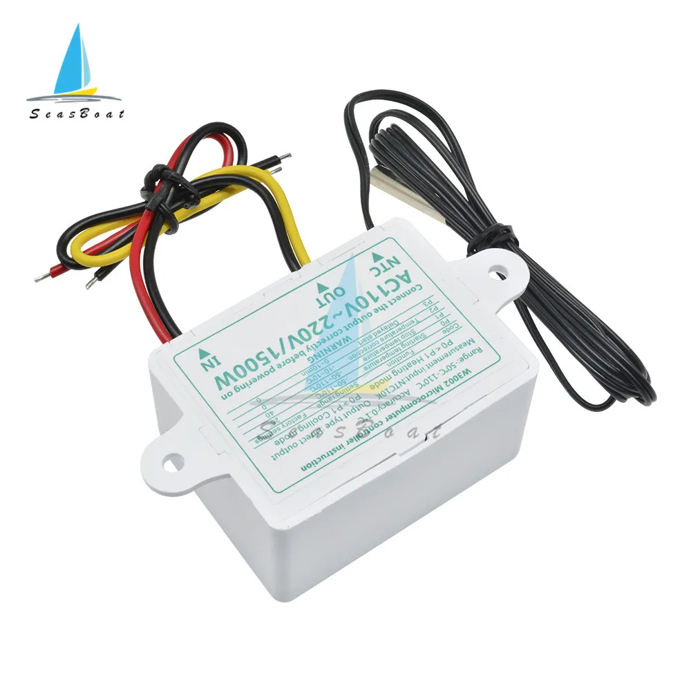 W3002 Digital Temperature Controller 10A Thermostat Switch Thermometer New Thermoregulator Cooling Heating 12V/24V/110V/220V