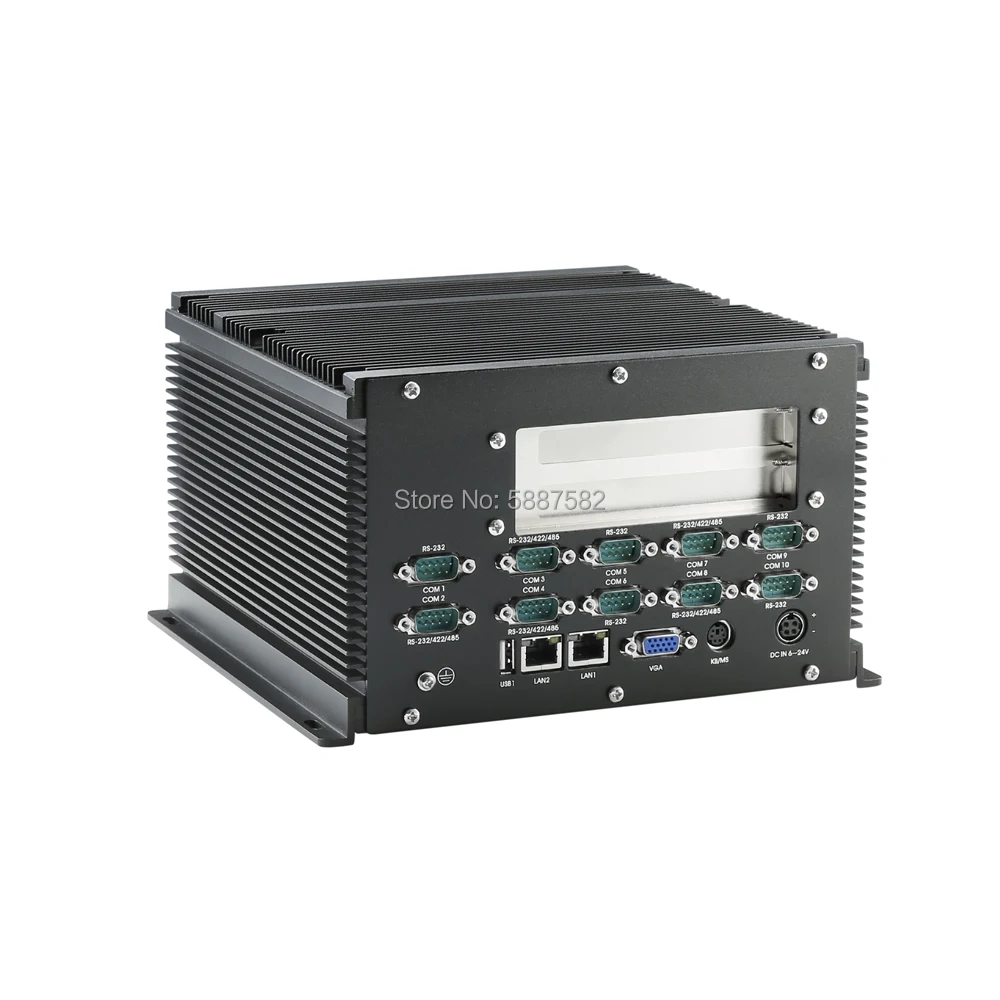 Fanless Car PC  With 2*LAN/ 5USB/ 10COM/2PCI VGA Industrial Computer U2500