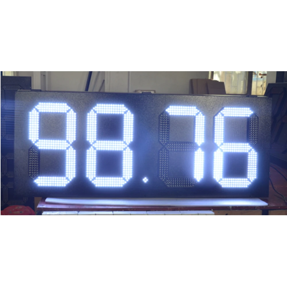 Custom Made ''Inch Led Benzinestationteken Pcb Led Olie Prijs Scherm Rood/Groen/Geel/Wit/Kleur