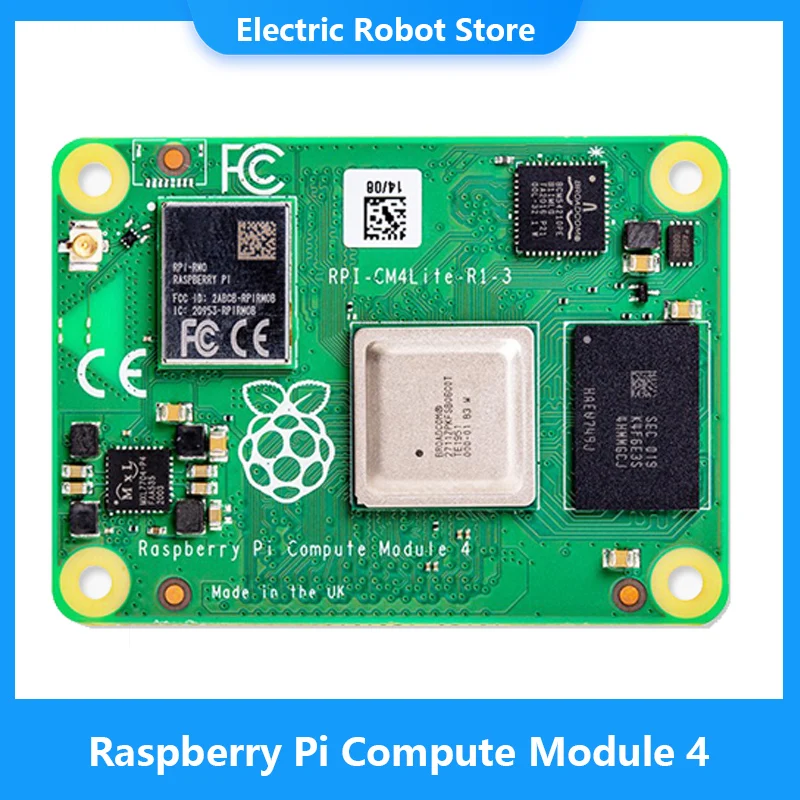 Raspberry Pi Compute Module 4 with 1GB/2GB/4GB/8GB Ram Lite/8G/16G/32G eMMC Flash Optional Support Wifi/Bluetooth