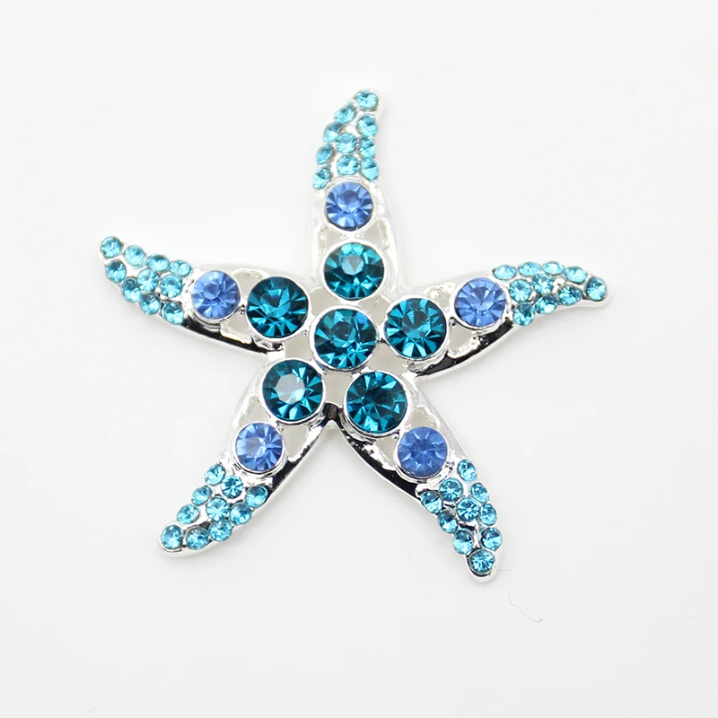 Fashion Jewelry Accessories Rhinestone Star Brooch Flat back Button