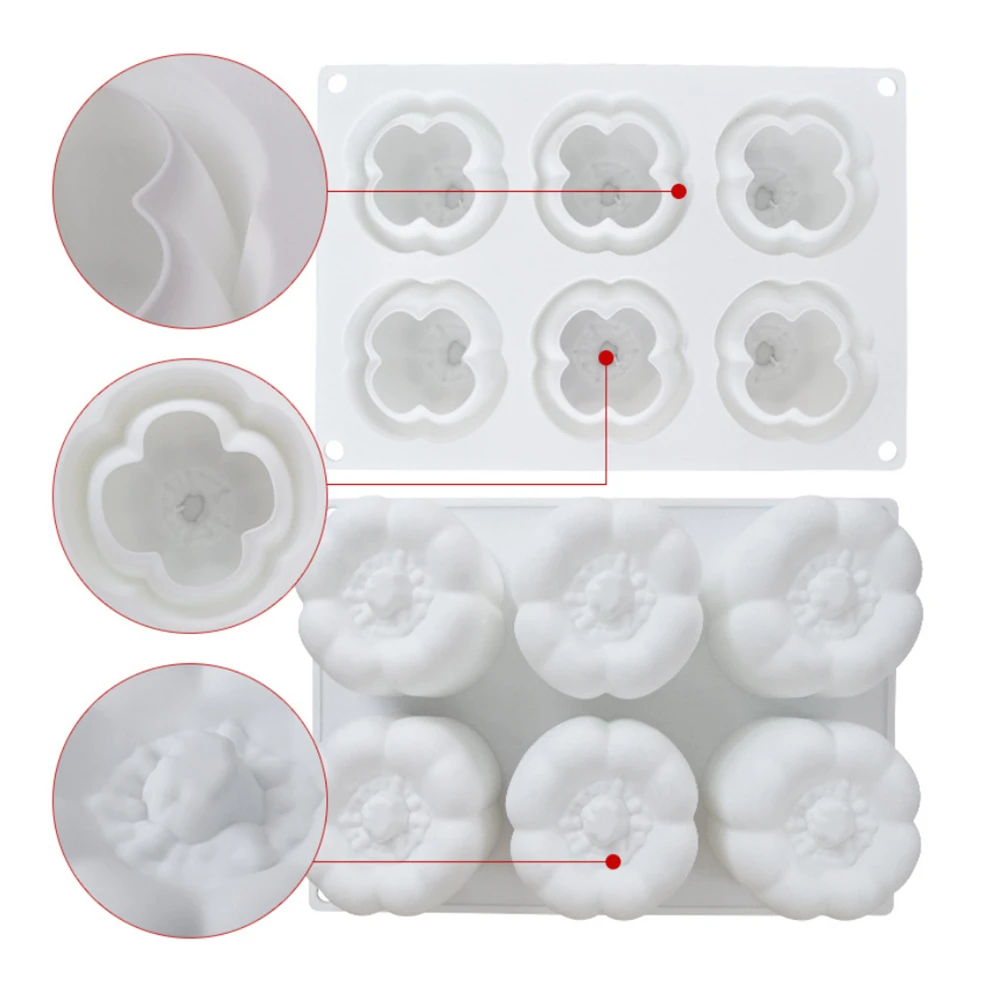 6 Cavity Pepper Shape Silicone Mold Chili Cake Mould Pumpkin Pepper Silicone Mousse Cake Mould Cake Decoration Tools Cake Tools