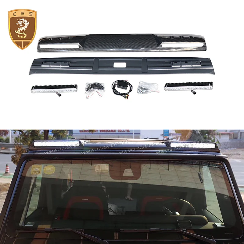 

For Benz G Class W464 /W463a 2016-2024 BBS Style Dry Carbon Fiber Rear Trunk Spoiler Lid Wing Cover with LED Light Body Kit
