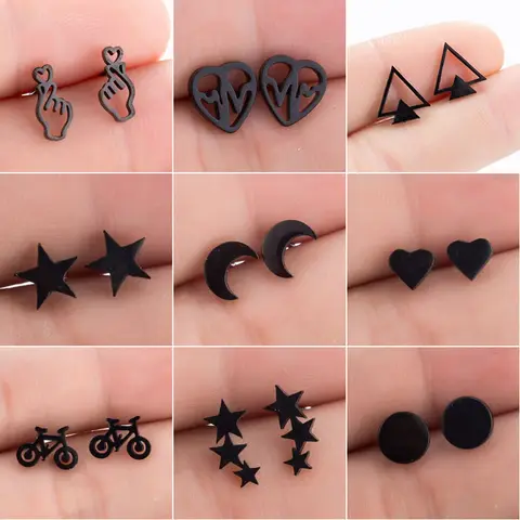 Stainless Steel Geometric Earrings SMJEL