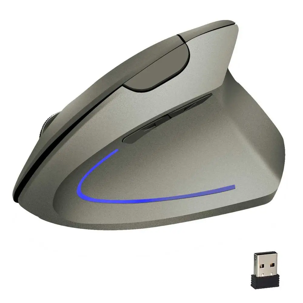 Uthai db39 novo mouse sem fio 2.4g mouse vertical bateria externa computador escritório 1600dp mouse sem fio adequado para computador portátil