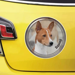 S61929# Basenji Dog Self-adhesive Decal Car Sticker Waterproof Auto Decors on Bumper Rear Window Laptop Choose Size