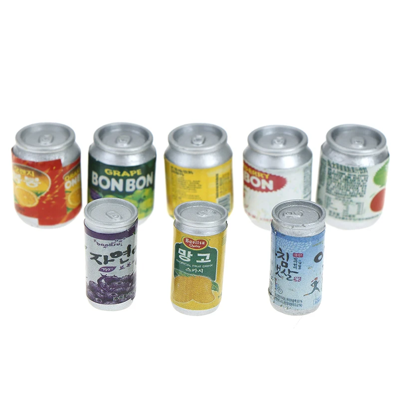 1:12 boneca casa acessórios mini latas de frutas enlatadas comida em miniatura jogar cozinha boneca acessórios de comida brinquedo 3/5 peças