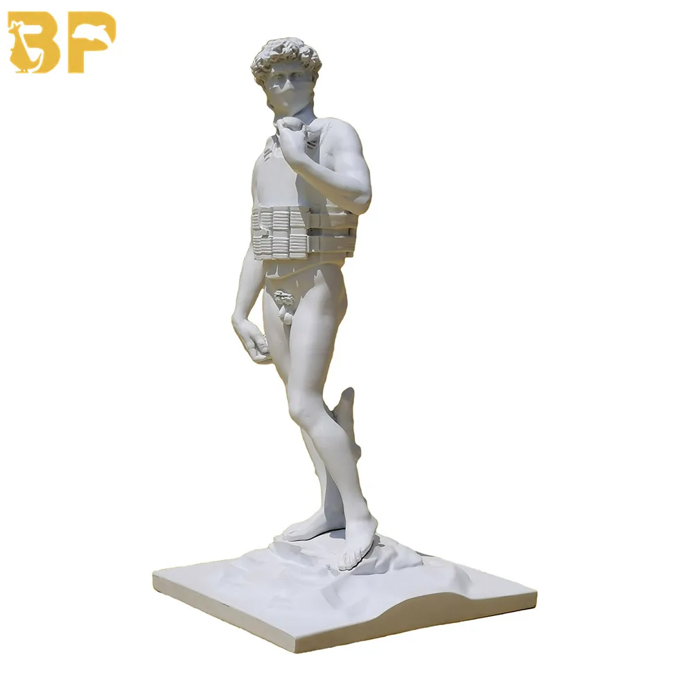 Modern Art Banksy Suicide Man David Statue, Creative Resin Art & Craft Character Sculpture, Street Abstract Art, Home Decoration