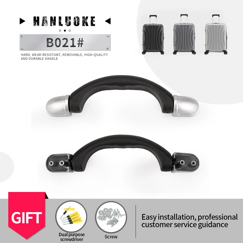 HANLUOKE – poignée rétractable B021, accessoires de bagages universels, siège métallique