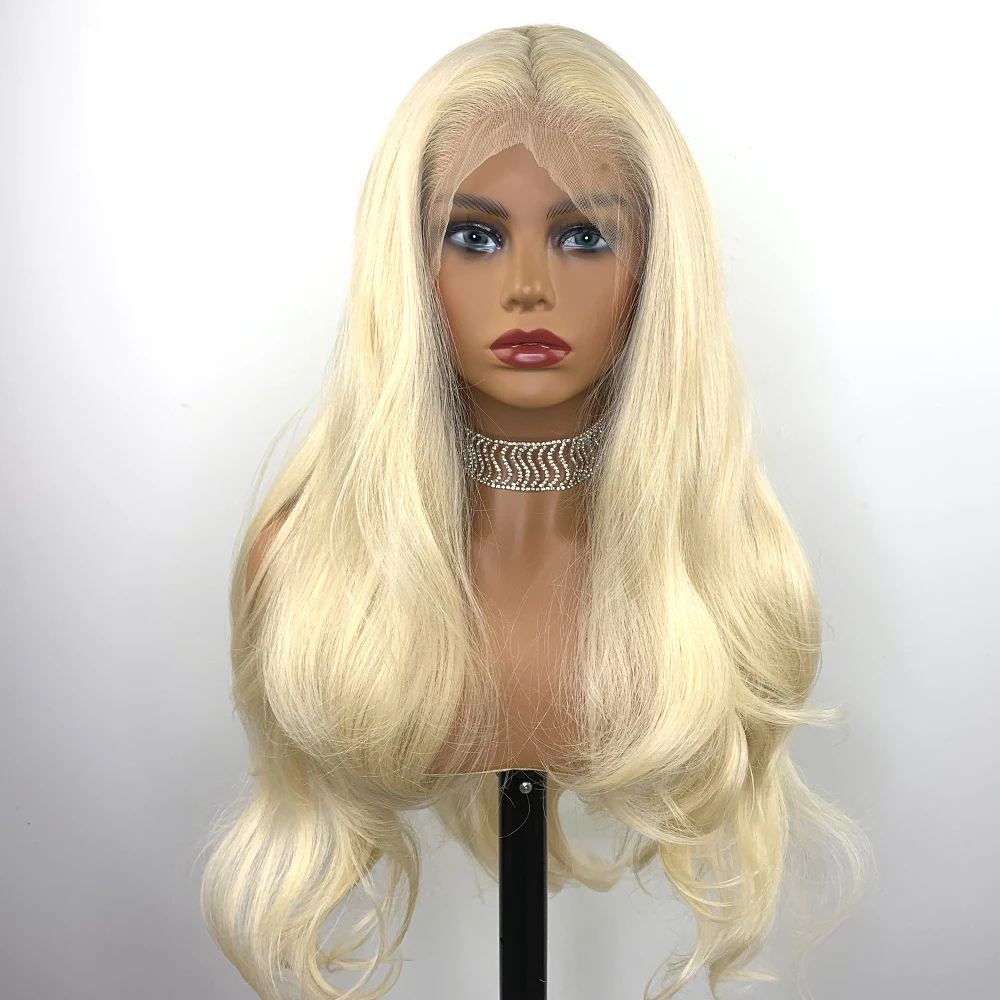 Beautiful Diary Long Body Wavy Wigs For Black Women Futura Hair Blonde Lace Front Wigs T Part Synthetic Lace Front Wig