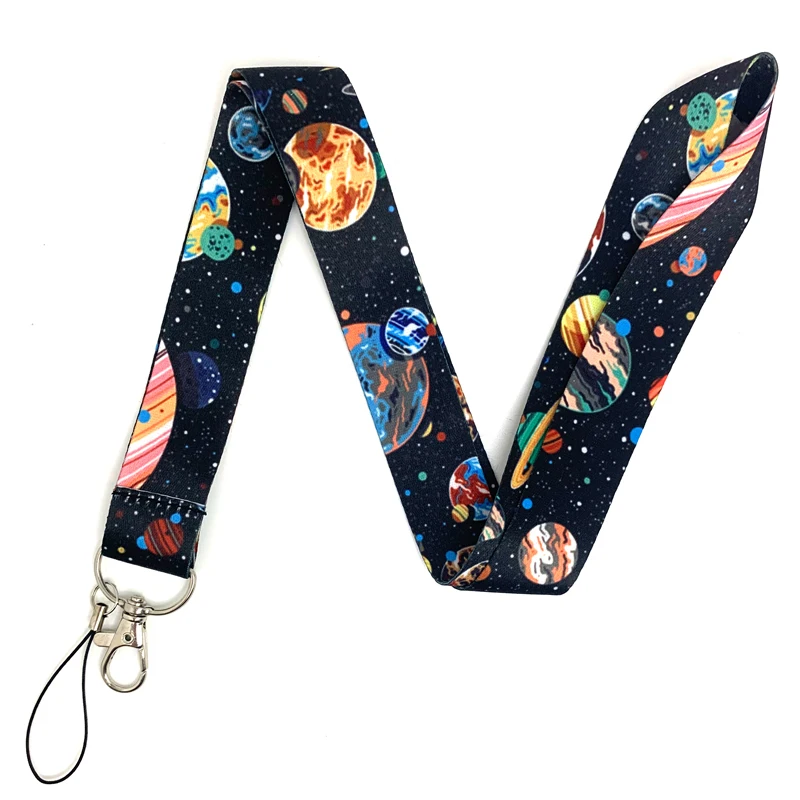 Starry Sky Space Universe Galaxy Neck Strap Lanyard for Keys ID Badge Holder Mobile Straps Hang Rope Lanyards Phone Accessories