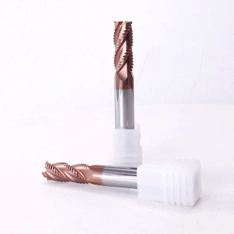 Aluminum Copper Metal Cutter Roughing End Mills HRC55 3 4 Flutes Alloy Carbide Milling Tools Roughing Milling Cutter 4mm 6mm 8mm