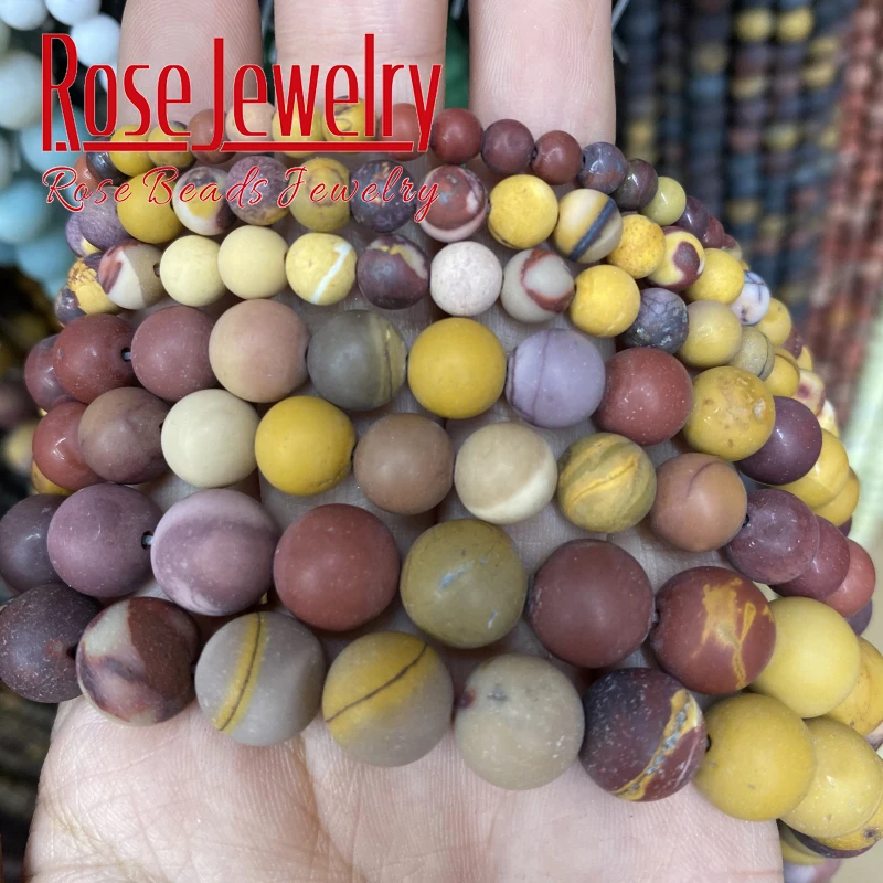 Matte Natural Colorful Mookaite Rondelle Beads Loose Stone Bead For Jewelry Making 15