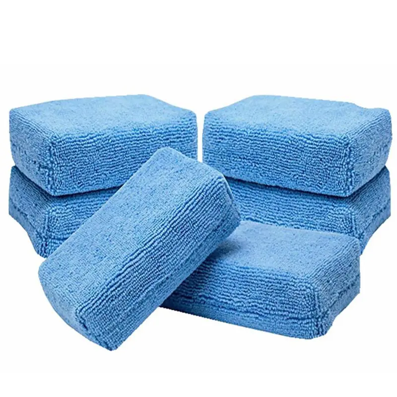 

5x Car Microfiber Car Cleaning Applicators Car Washing Sponge Automobile Cleaning Cloths Car Wax Polishing Pad Car Detailling