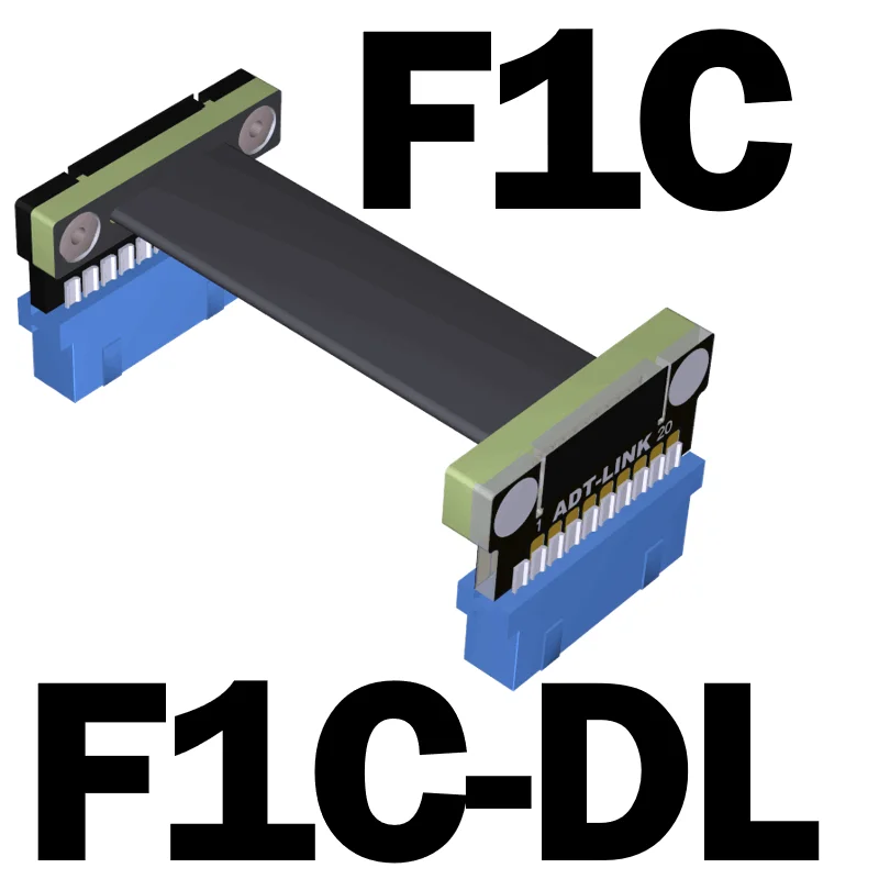 

USB 3.0 20pin Female to Female Flat Ribbon Cable Adapter Angled 90 Degree Extension for Motherboard Mainboard Internal Use