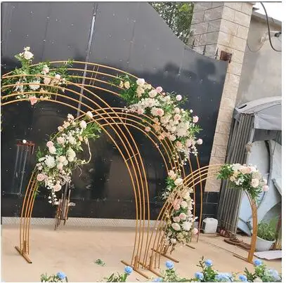 Wedding props new line rainbow arch background ornaments iron road guide wedding decoration scene layout