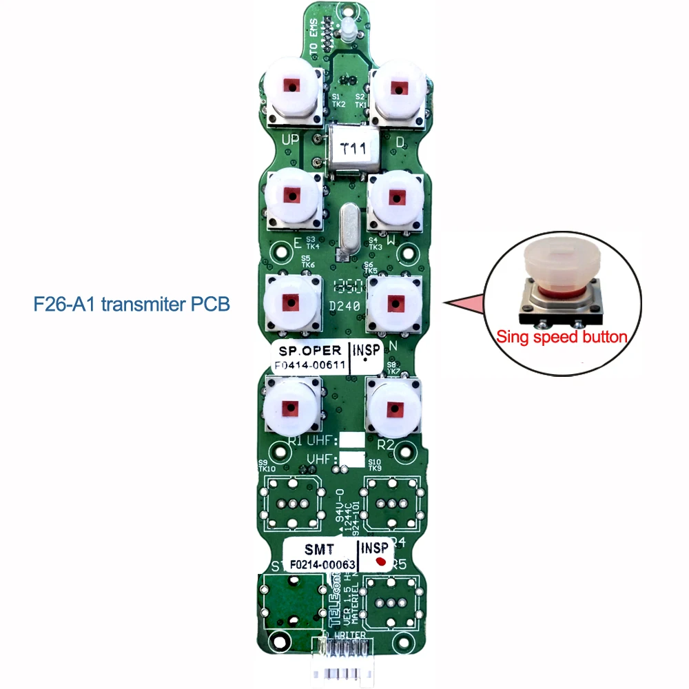 Circuito industriale dell'emettitore del trasmettitore telecomandato della gru di Telecontrol 8 keys o del CPU per F26-A1 F26-A2