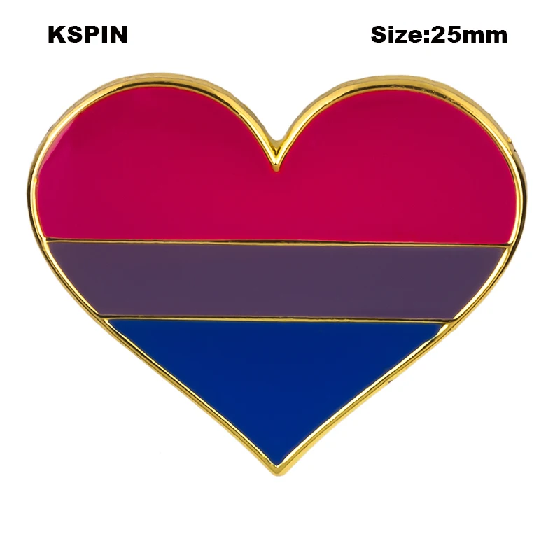 Bisexual Pride Rainbow Gay Pride Lapel Pin Badges for Clothes in