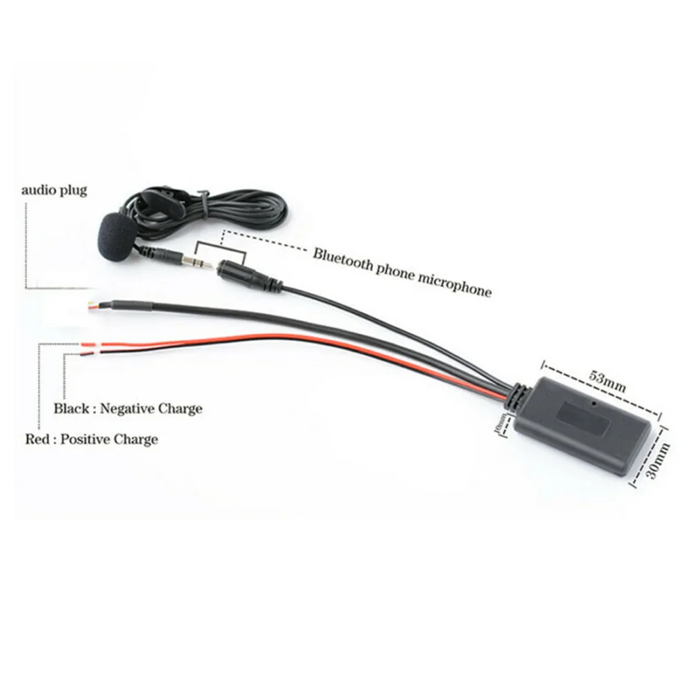 Bluetooth AUX Cable With Microphone For Kenwood 13-pin CD Stereo Bluetooth Module Aux Receiver Cable Adapter