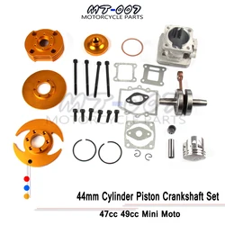 Kit albero motore pistone cilindro 44mm ad alte prestazioni Set albero motore per 47cc 49cc Mini Moto Dirt Pocket Bike ATV Quad Mini moto